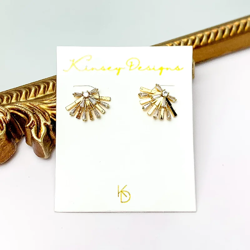 Key Earrings-Kinsey Designs | Rae Post Earrings with CZ Crystals