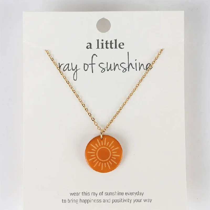 Soft silk necklaces-Minimalist Necklaces-Rays Of Sunshine Necklace, Ecuador